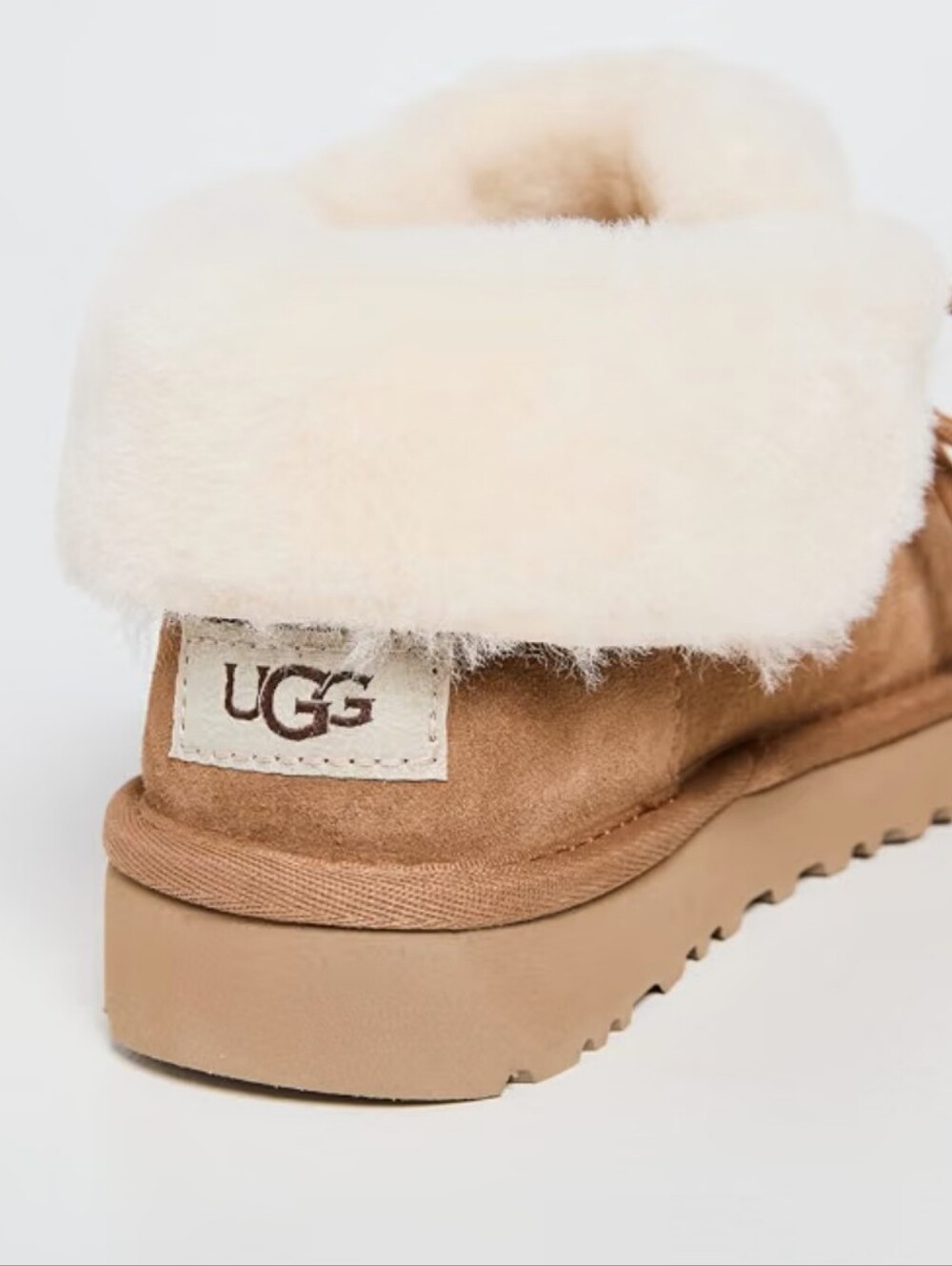 UGG Diara Boot Chestnut Suede Shearling Fur Cuffed Booties Women's Size 10 - Picture 2 of 13